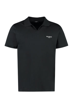 Short sleeve cotton polo shirt-0